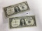 (2) 1957-B $1 Silver Certificate, Circulated