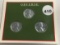 1943 P D S Steel cents Littleton card display