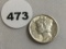 1944-D  Mercury Dime AU