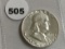 1953 Franklin Half dollar AU