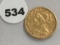 1881 $5 Gold Liberty
