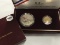 1988 US Mint Olympic Proof 2 Coin Set silver dollar & 1/4 oz gold w/OGP