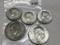 (3) 40% Silver Kennedy Halves, (2) Ike Dollars