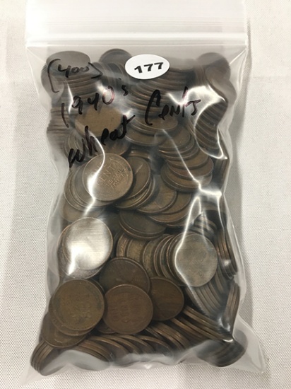 (400) 1940s Wheat Cents