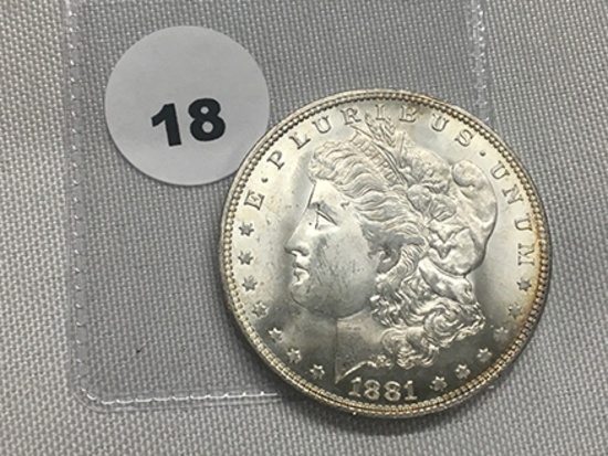 1881 Morgan Dollar, UNC-60