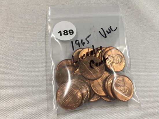 1965 Lincoln Cents, UNC