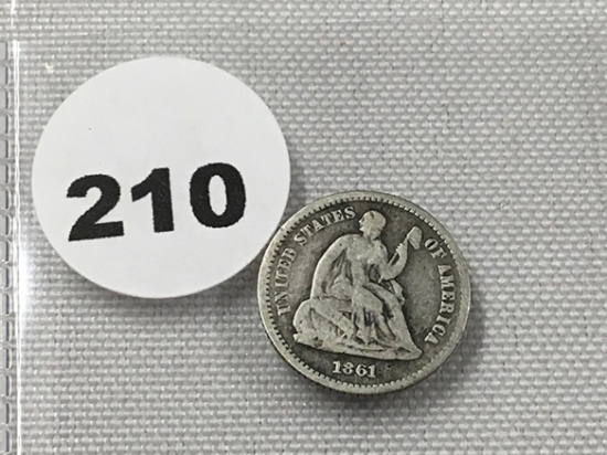 1861 Seated Half Dime