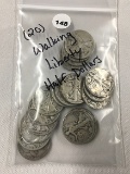 Lot of (20) Walking Liberty Half Dollars