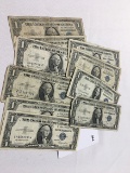 (10)  $1 Silver Certificates, Circulated