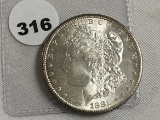1881-S Morgan Dollar (Toning), UNC