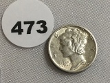 1944-D  Mercury Dime AU