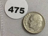 1955-D Roosevelt Dime AU