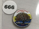 1999-D Connecticut Quarter Painted