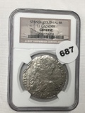 Spanish Colonial 8R ElCazador, NGC Shipwreck Genuine