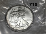 2008 Silver Eagle Dollar, BU