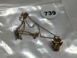 14 kt. Yellow Gold Heart Shaped Pendant Necklace