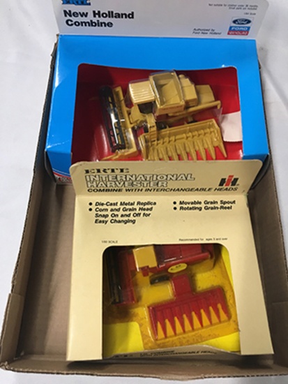 Ertl 1/80 Scale, IH Combine, Ertl 1/64 Scale New Holland Combine
