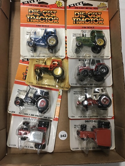 Lot of 8, Ertl 1/64 Scale, Tractors