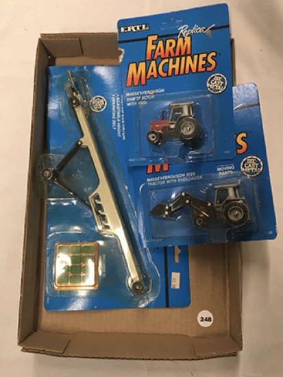 Lot of 3, Ertl 1/64 Scale, Tractors & Elevator
