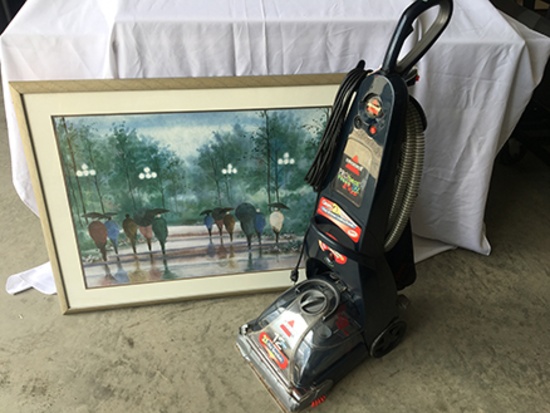 32 in. X 42 in. Framed Art & Bissell Pro Heat Turbo 2X