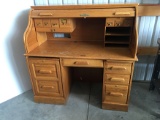 Winners Only Inc. Oak 54 in. Roll Top Desk