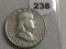 1953-D Franklin Half AU