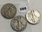 (3) Walking Liberty Half Dollars
