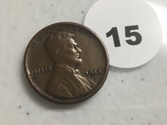 1913-S Lincoln Cent F