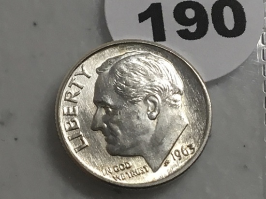 1963 Rosey Dime MS