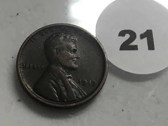 1919 Lincoln Cent VF