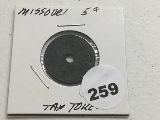 Missouri 5 Cent Tax Token