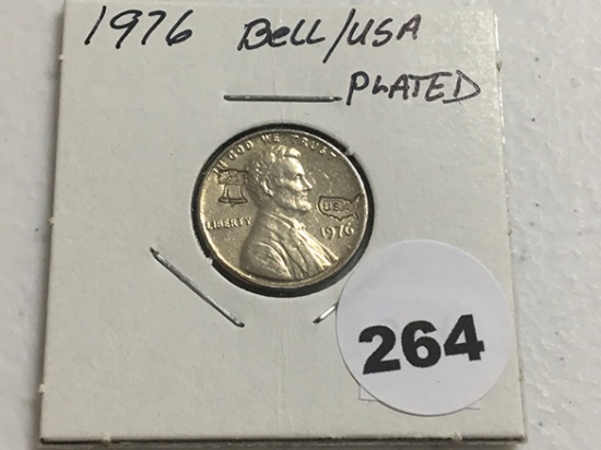1976 Lincoln Cent Bell/USA Plated Cent