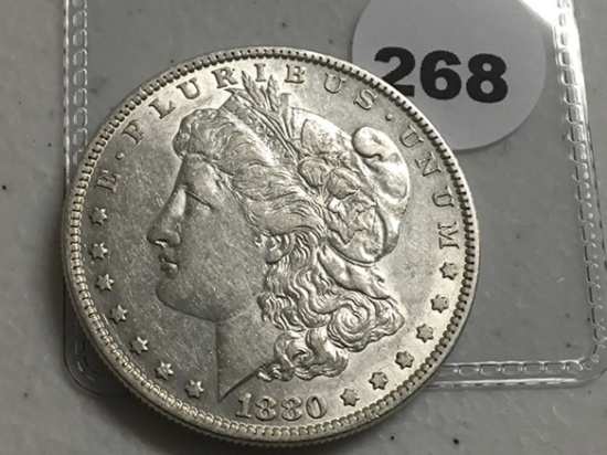 1880-O Morgan Dollar AU55