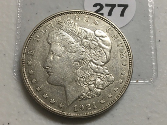 1921-D Morgan Dollar AU
