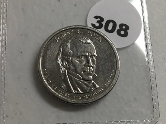 James K. Polk Presidential Dollar, Missing Gold Layer