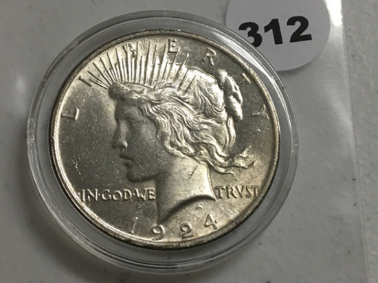 1924 Peace Dollar, BU