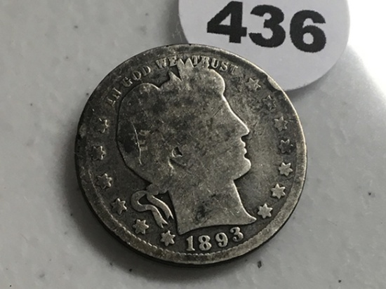 1893-O Barber Quarter
