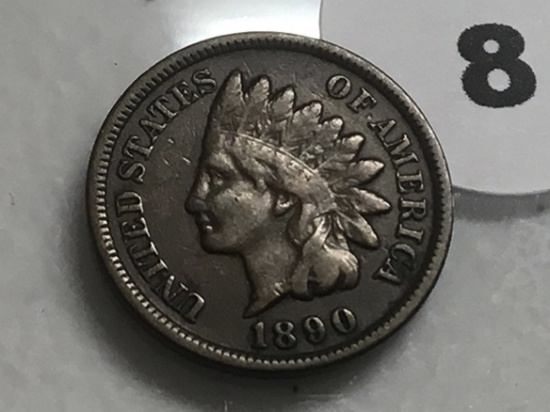 1890 Indian Head cent F