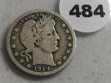 1914-D Barber Quarter