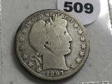 1897-O Barber Half Dollar