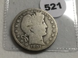 1901-S Barber Half Dollar