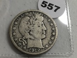 1912 Barber Half Dollar