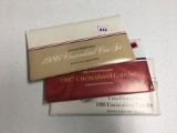 1986, 87, 88 Mint Sets