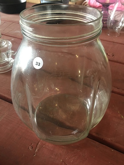 Large Red Ball Style Churn Jar