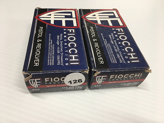 100 Rds, 115 Gr FMJ, 9MM Luger