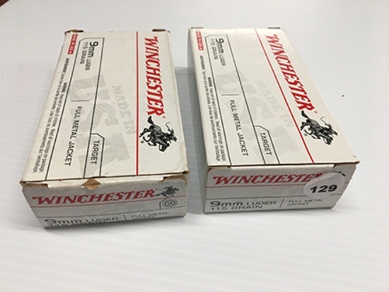 100 Rds, 115 Gr FMJ, 9MM Luger