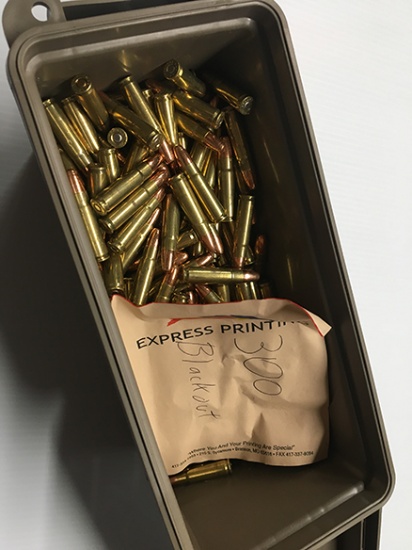 413 Rds, 300 Blackouts, Reloads w/Ammo Box