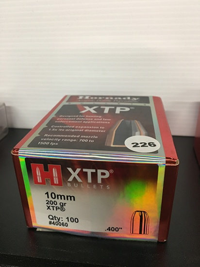 100 Qty, 10MM, 200 Gr Bullets