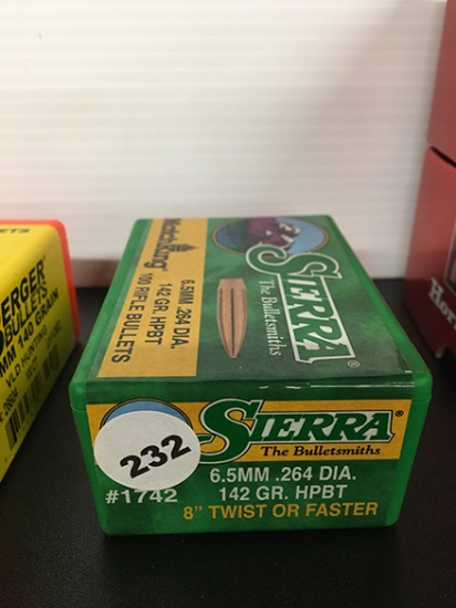 100 Qty, 6.5MM, 142 Gr Bullets