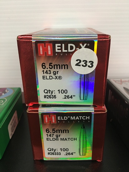 189 Qty, 6.5MM 143 Gr Bullets